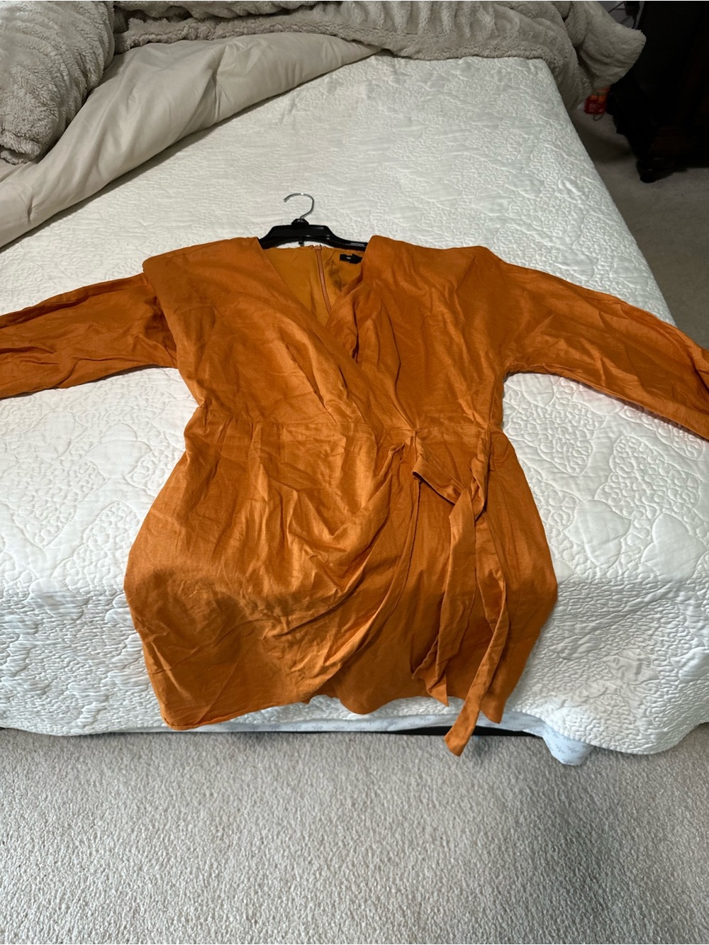Express Rust-Orange High-Low Dress - Picture 3 of 4